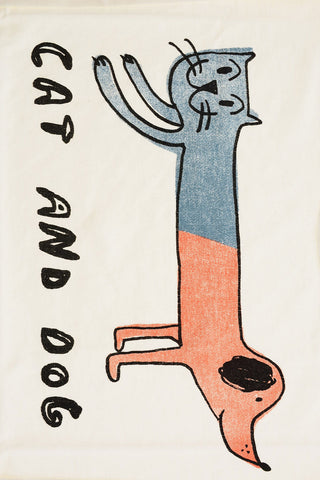 Printed Cat and Dog T-shirt