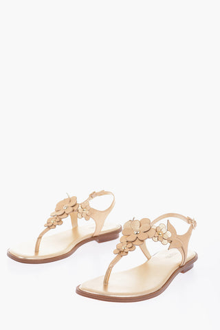 leather FLORA thong Sandals