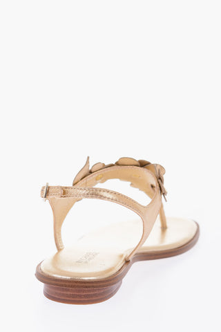 leather FLORA thong Sandals