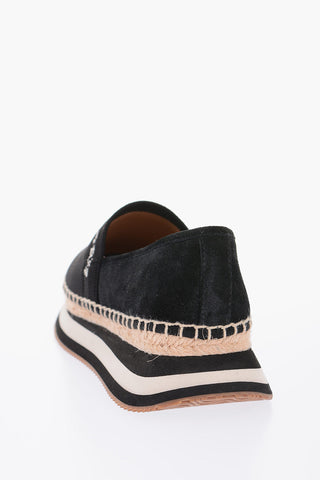 Suede leather and fabric DAISY Slip on sneakers