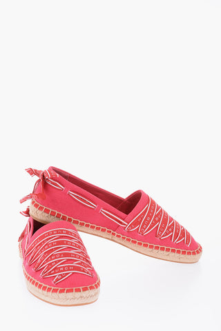 canvas Espadrilles with logoed ribbon