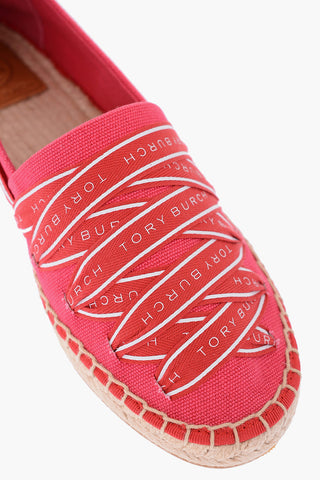 canvas Espadrilles with logoed ribbon