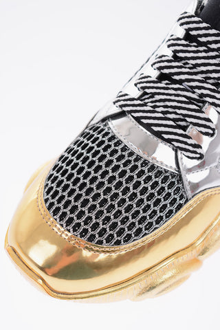 COUTURE! Sneakers Teddy in pelle e tessuto