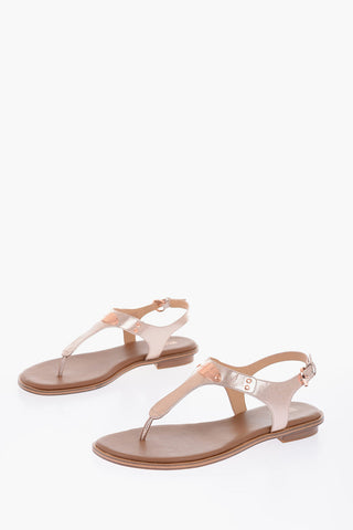 Metallic leather Sandals