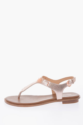 Metallic leather Sandals
