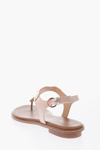 Metallic leather Sandals