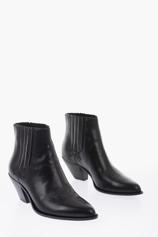 7.5 cm leather Western boots