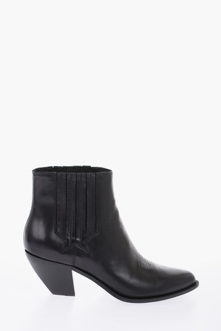 7.5 cm leather Western boots
