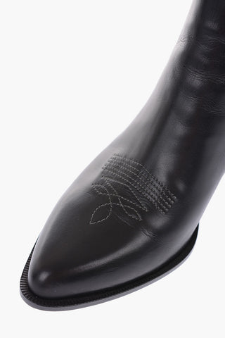7.5 cm leather Western boots