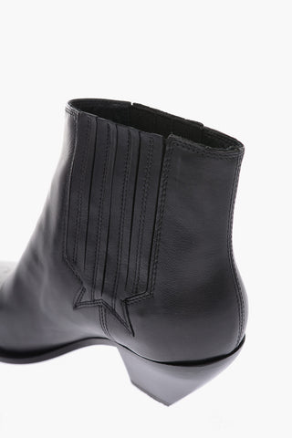 7.5 cm leather Western boots