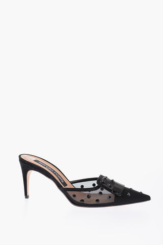 Mules con dettagli strass 8cm