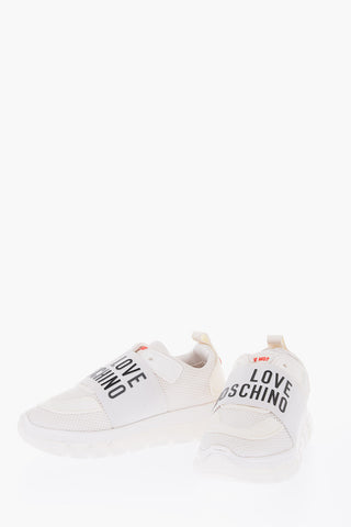LOVE ecoleather and fabric Slip on sneakers