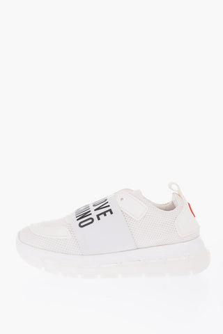 LOVE ecoleather and fabric Slip on sneakers