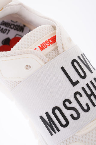 LOVE ecoleather and fabric Slip on sneakers