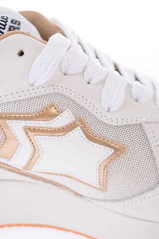 leather and fabric ANDROMEDA Sneakers
