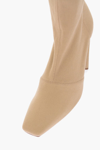SEASON 6 11.5cm fabric Square Toe Sock boots