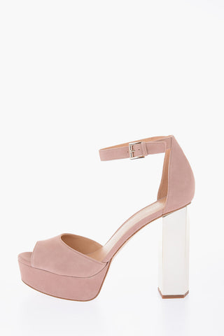 12cm suede leather platform sandals