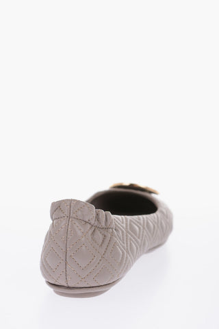Ballerine in pelle trapuntate