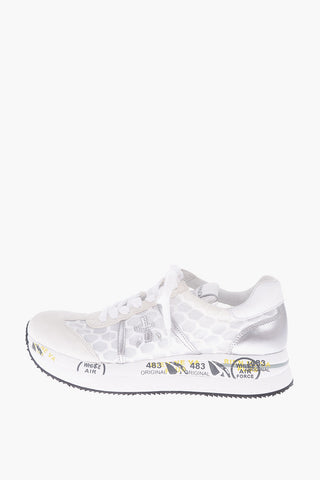 leather and fabric CONNY sneakers