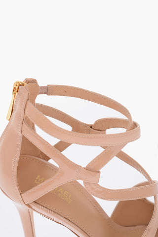 Décolleté in pelle con chiusura zip 10 cm