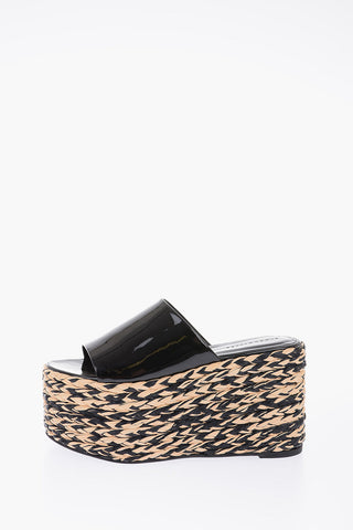 11cm patent leather Wedge sandals