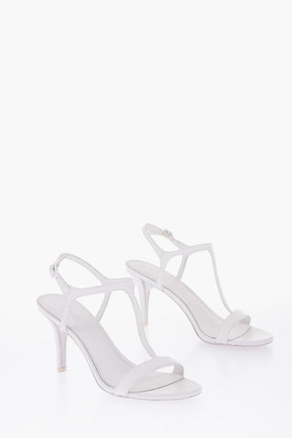8cm leather T-strap sandals