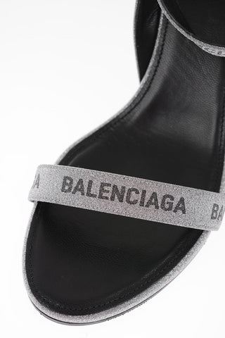 9cm glittered Ankle-strap sandals