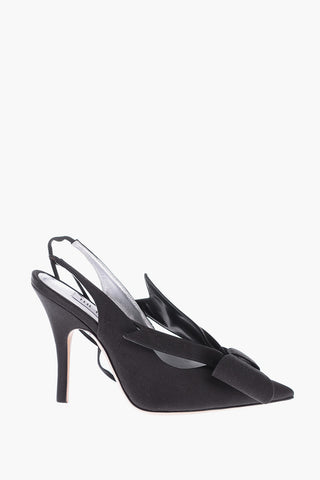 11cm lace-up Slingback pumps with bow detail