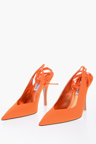 11cm lace-up Slingback pumps