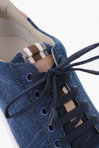 leather and fabric sneakers
