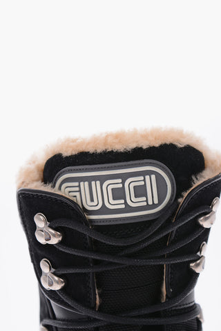 leather and fabric Hiking boots