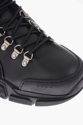 leather and fabric Hiking boots