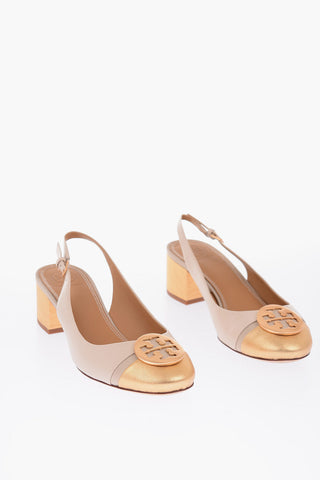 5 cm leather MINNIE Chunky Heel Slingback pumps
