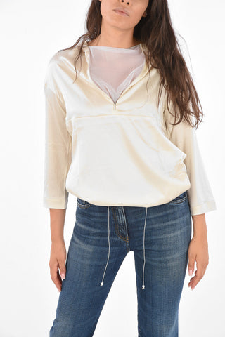 Silk Drawstring Hoodie