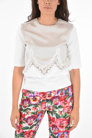 Silk Lace Embroidered Blouse