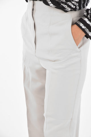 Silk High Waist Pants