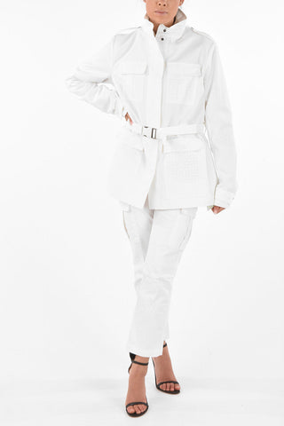 Belted Cropped Trench