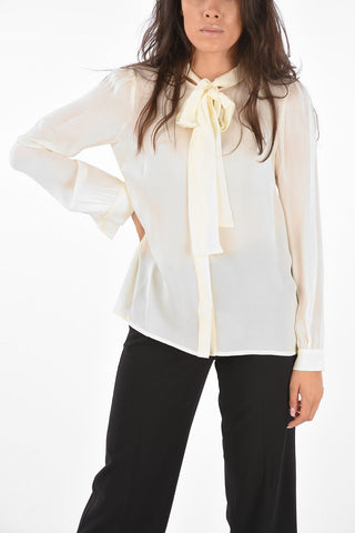 Camicia Tie neck in Seta