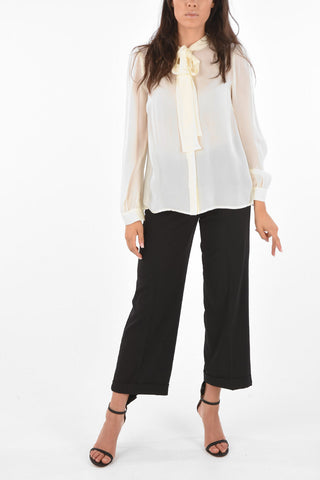 Camicia Tie neck in Seta