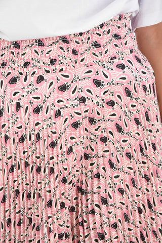 Printed Accordion Skirt