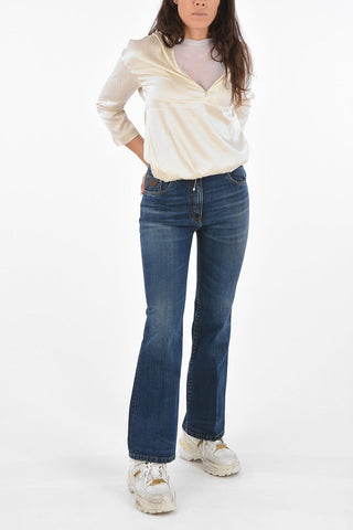 Jeans Bootcut con Cuciture a Vista 
