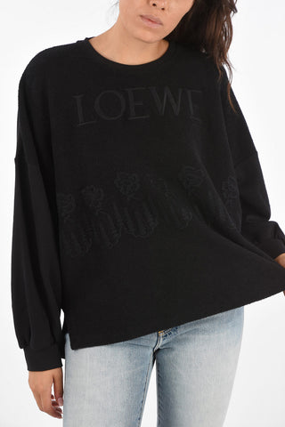 Embroidered Logo Box Fit Sweatshirt