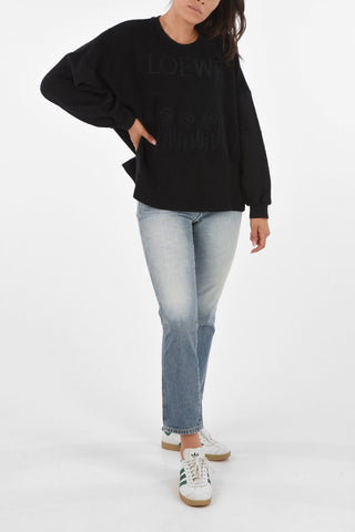 Embroidered Logo Box Fit Sweatshirt