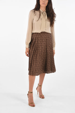 Printed Accordion Skirt
