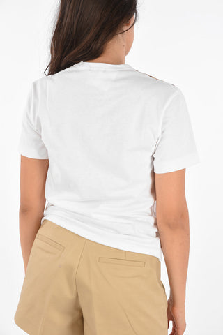 Crew Neck T-Shirt with Jewel Applications 