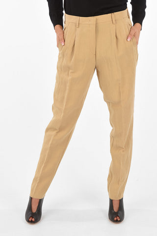 Pantaloni a Una Pince con Tasche a Filo
