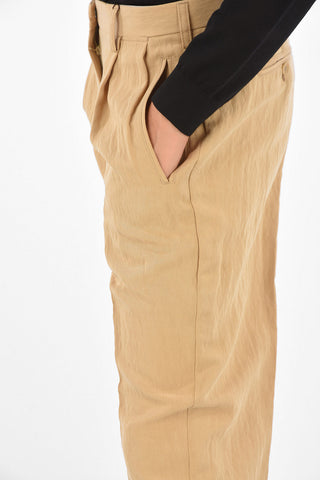 Pantaloni a Una Pince con Tasche a Filo
