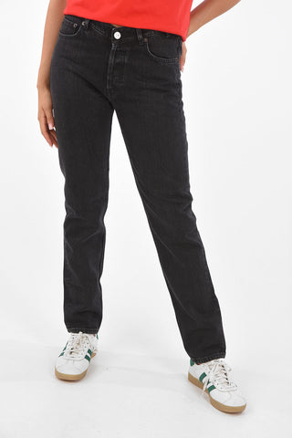 Jeans Dritti a Vita Alta 
