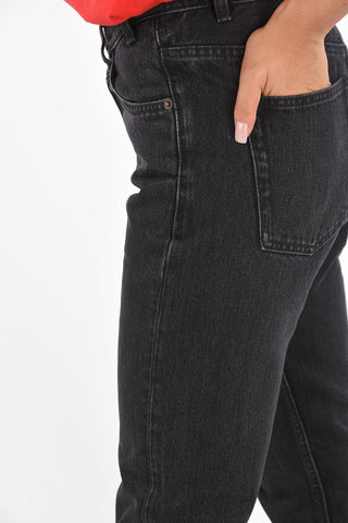 Jeans Dritti a Vita Alta 