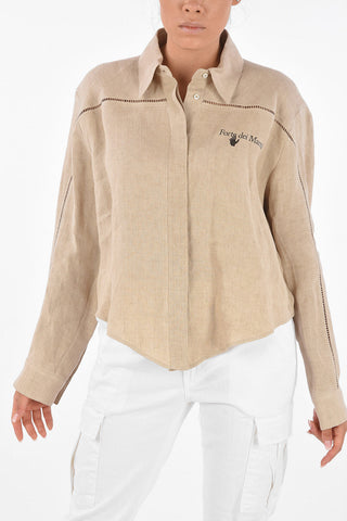 Camicia Crop FORTE DEI MARMI con Collo Francese 